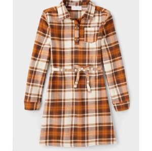 Childrens Place Plaid Long-Sleeve Kids Flannel Dress